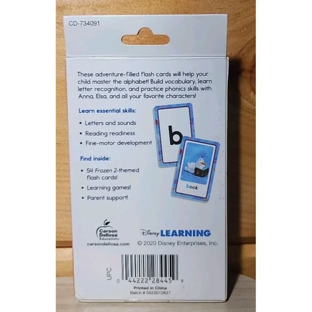 Disney Learning Frozen 2 Alphabet Flash Cards 54 Flash Card Upper And Lowercase
